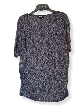 Bwear Short Sleeve Marled Tee in Navy and White